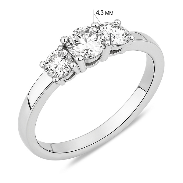 Кольцо из золота с бриллиантами (арт. К01146208636б) – изображение 4