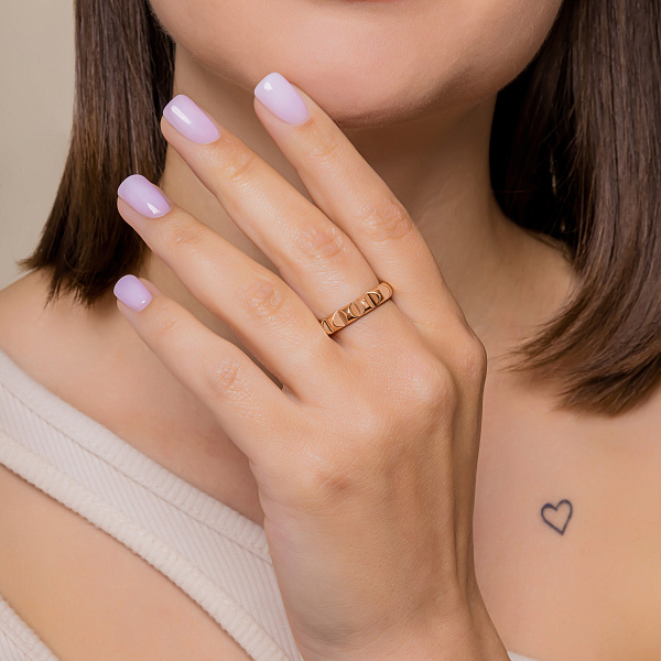 Кольцо из красного золота без камней (арт. 156369) – изображение 3