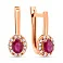 Серьги из красного золота с рубинами и бриллиантами (арт. С011785р) – изображение 1