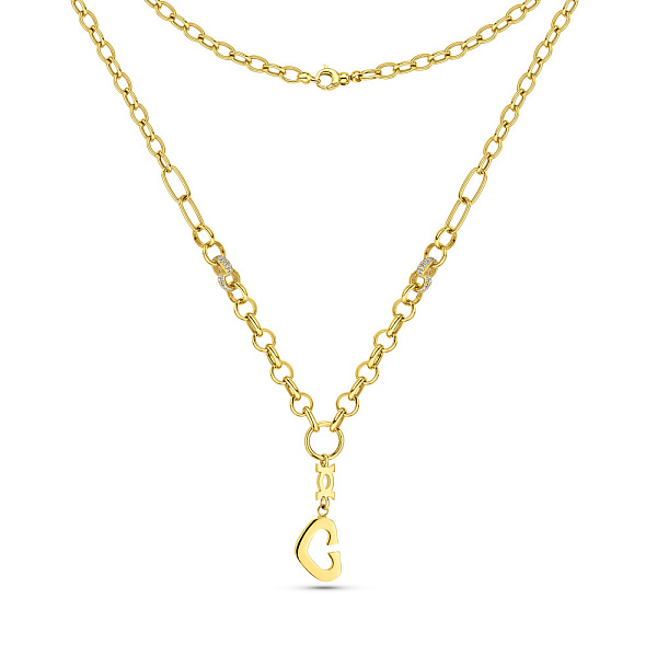 Кольє із жовтого золота з фіанітами (арт. 352462ж) – зображення 2