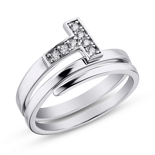 Серебряное кольцо с фианитами (арт. 7501/3993) – изображение 1