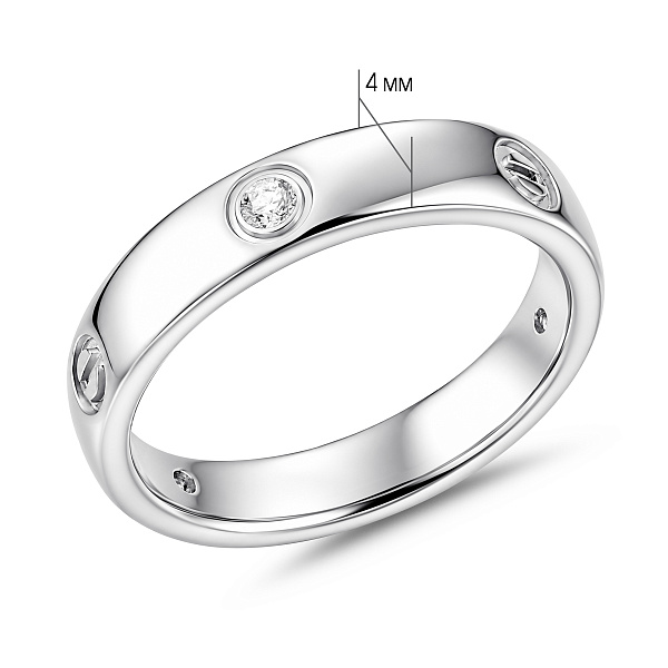 Серебряное кольцо с фианитами (арт. 7501/4091) – изображение 2