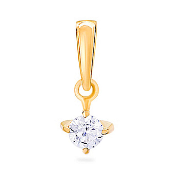 Золотая подвеска с фианитом (арт. 440337ж)