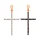 Золотая подвеска-крестик с фианитами (арт. 440418ч) – изображение 2