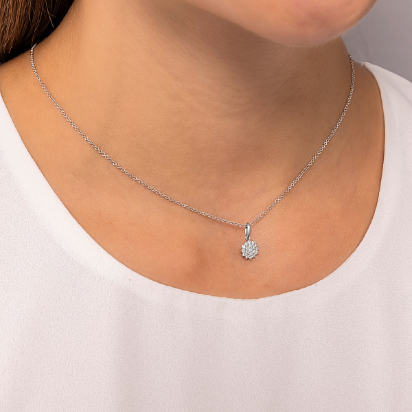 Підвіс з білого золота з розсипом діамантів (арт. 3191504202) – зображення 3