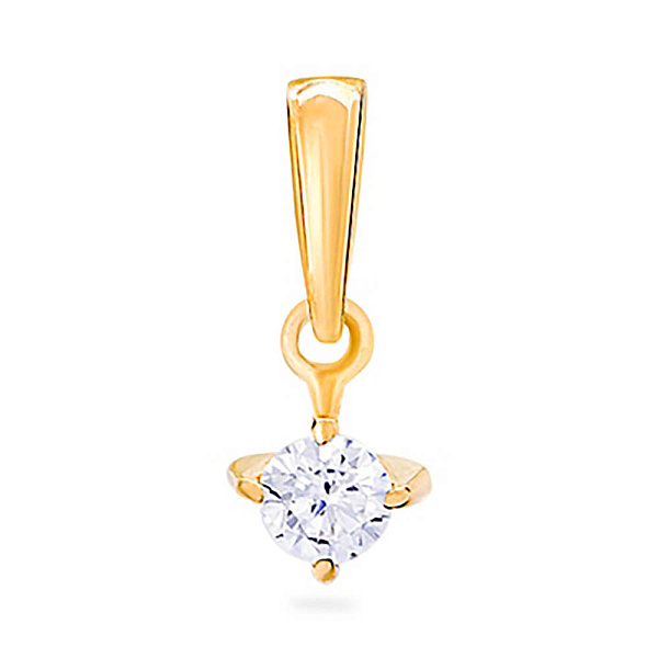 Золотая подвеска с фианитом (арт. 440337ж) – изображение 1