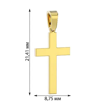 Подвеска-крестик из желтого золота (арт. 440407ж)