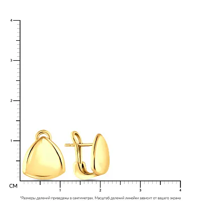 Золоті сережки Francelli трикутної форми (арт. 109772ж)