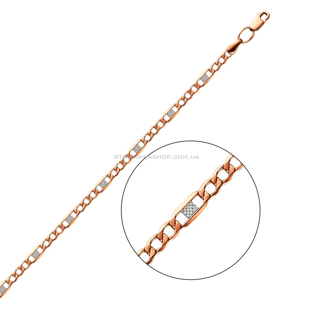 Золотий ланцюговий браслет на руку плетіння Картьє (арт. 316103р) - цена