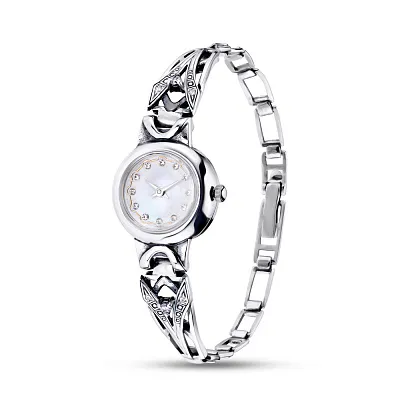 Срібний жіночий годинник з фіанітами (арт. 7926/7100012)