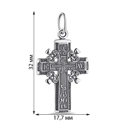 Срібний хрестик без розп'яття  (арт. 7904/3100408)