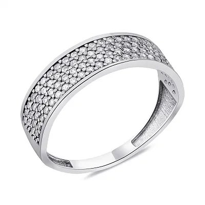 Серебряное кольцо с россыпью фианитов (арт. 7501/0-0282.0.2)