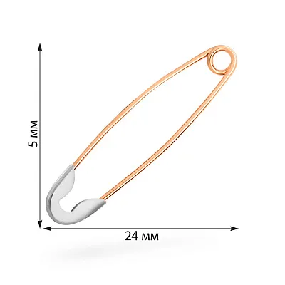 Золота шпилька в комбінованому кольорі металу (арт. 280012кб)