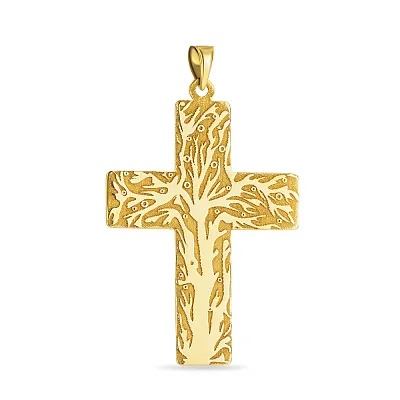 Золотой крестик в желтом цвете металла (арт. 423382ж)