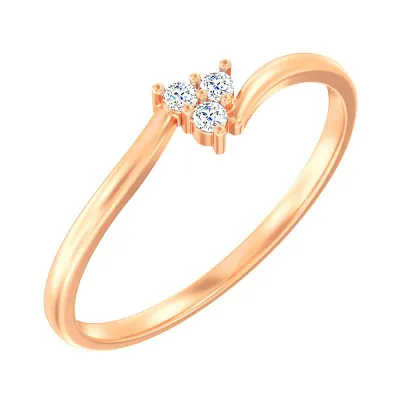 Золотое кольцо с бриллиантами  (арт. К011385005)