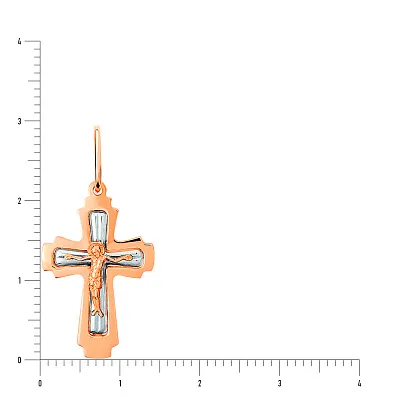Золотий натільний хрестик з розп'яттям (арт. 501624кбм)