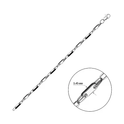 Браслет из белого золота с ониксом (арт. 324914бо)
