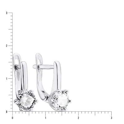 Сережки срібні з фіанітами (арт. 7502/3657)