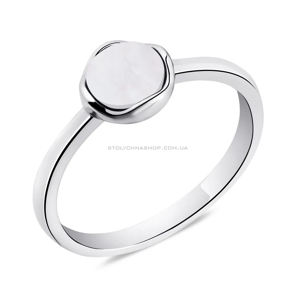 Кольцо из серебра с перламутром (арт. 7501/6713п) - цена