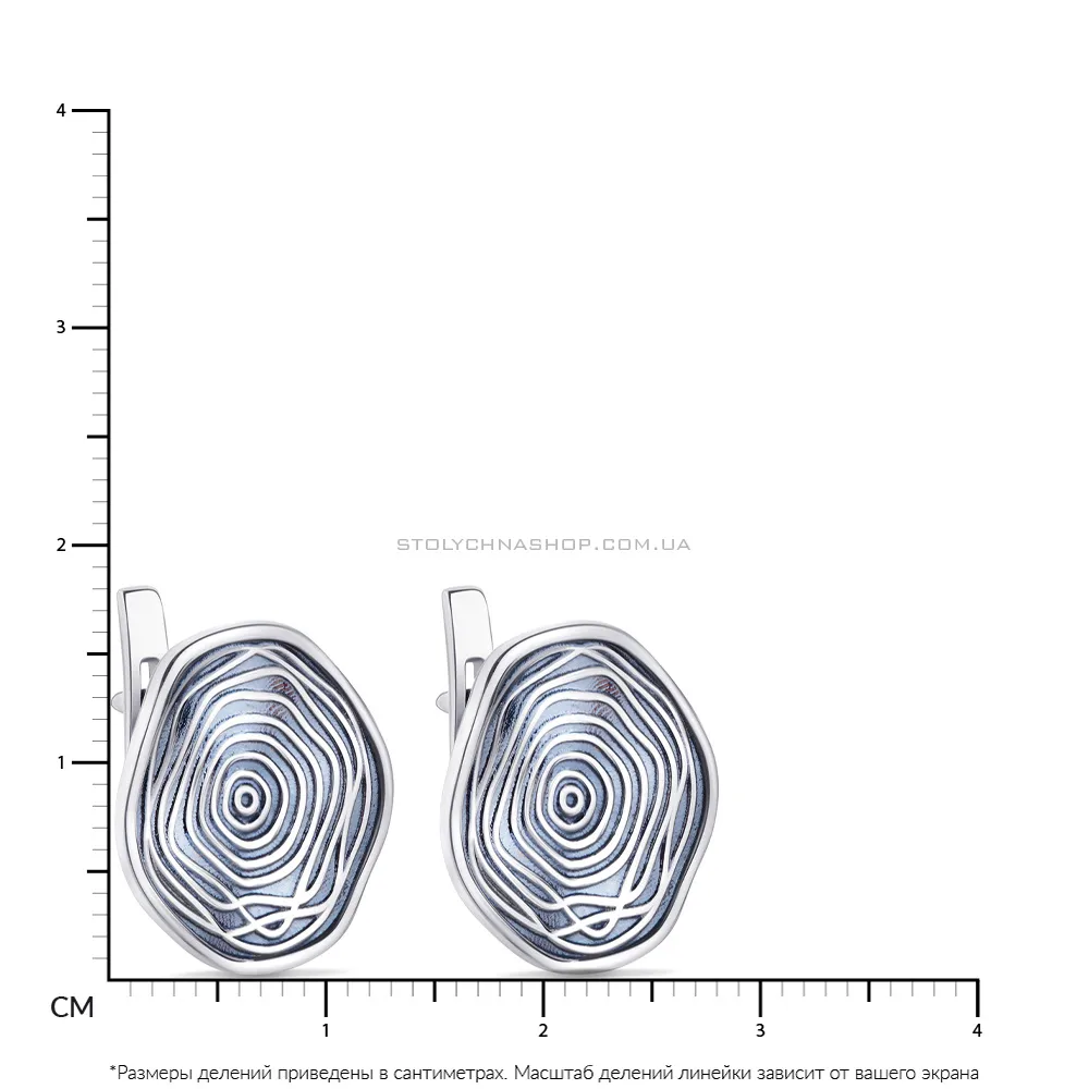 Сережки срібні  (арт. 7902/334сп) - 2 - цена
