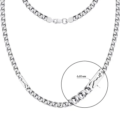 Срібний масивний ланцюжок плетіння Фантазійне (арт. 7908/1053-ч)