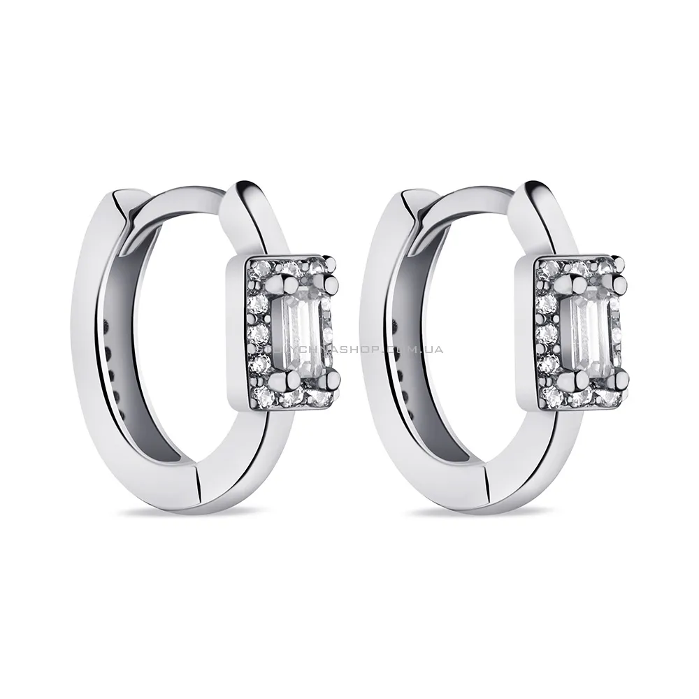 Срібні сережки з фіанітами (арт. 7502/9511) - цена