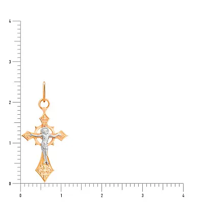 Хрестик з червоного золота «Розп'яття Спасителя» (арт. 501479)