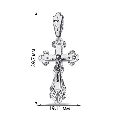 Хрестик зі срібла «Розп'яття Христове» (арт. 7904/311103-Ч)