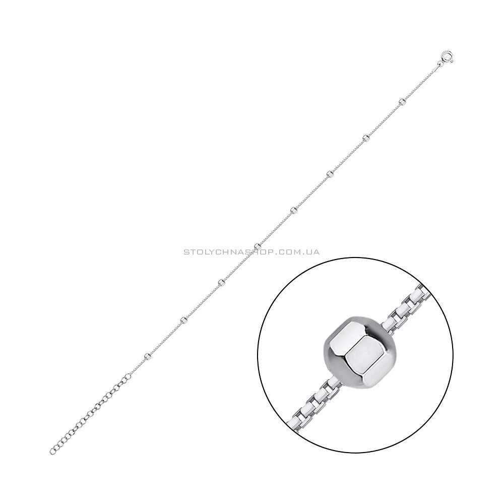 Браслет зі срібла на ногу без каменів (арт. 7509/4261н) - цена