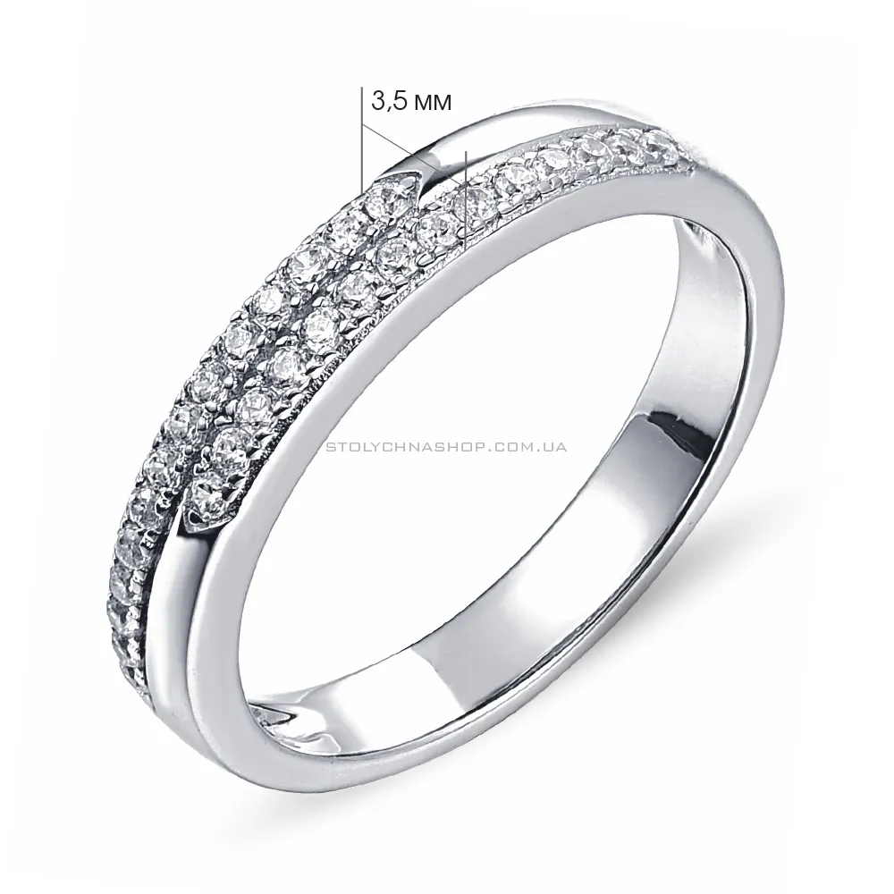 Серебряное кольцо с фианитами (арт. 7501/4254) - 2 - цена