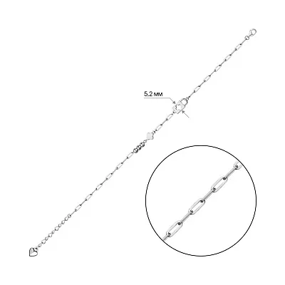 Срібний браслет без каміння (арт. 7509/3141)