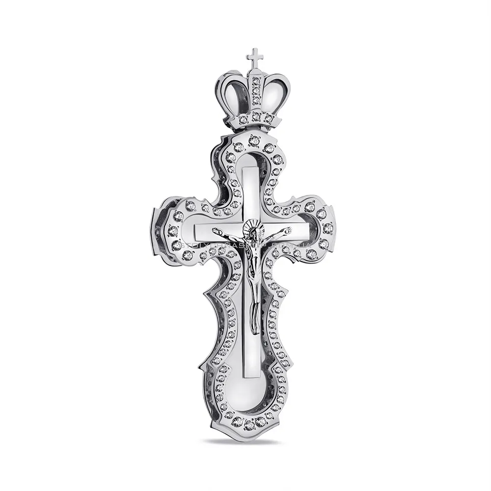 Срібний хрестик з фіанітами (арт. 7504/2-0026.0.2) - цена