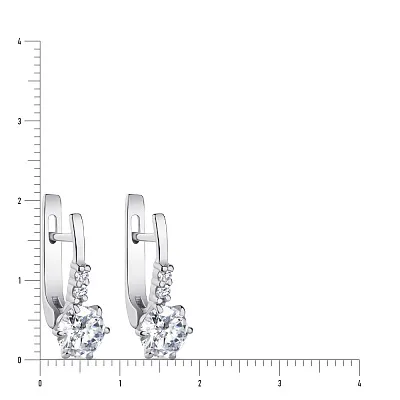 Сережки срібні з фіанітами (арт. 7502/0174)