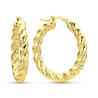 Золотые сережки-кольца Francelli в желтом цвете металла (арт. 109752/30ж)