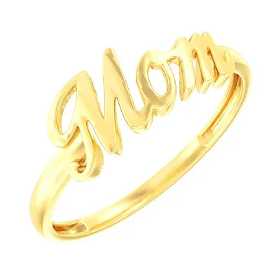 Кольцо "Mom" из желтого золота  (арт. 140961ж)