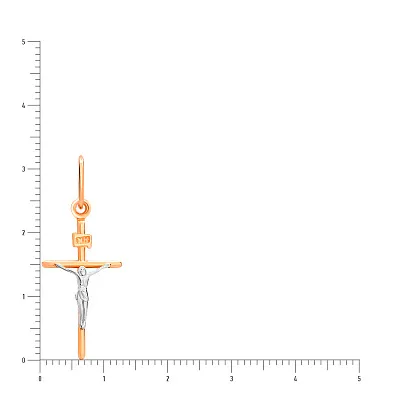 Золотой нательный крестик с распятием  (арт. 501351)