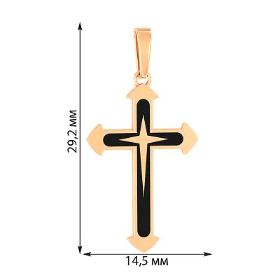 Золотий хрестик з емаллю  (арт. 440876еч)