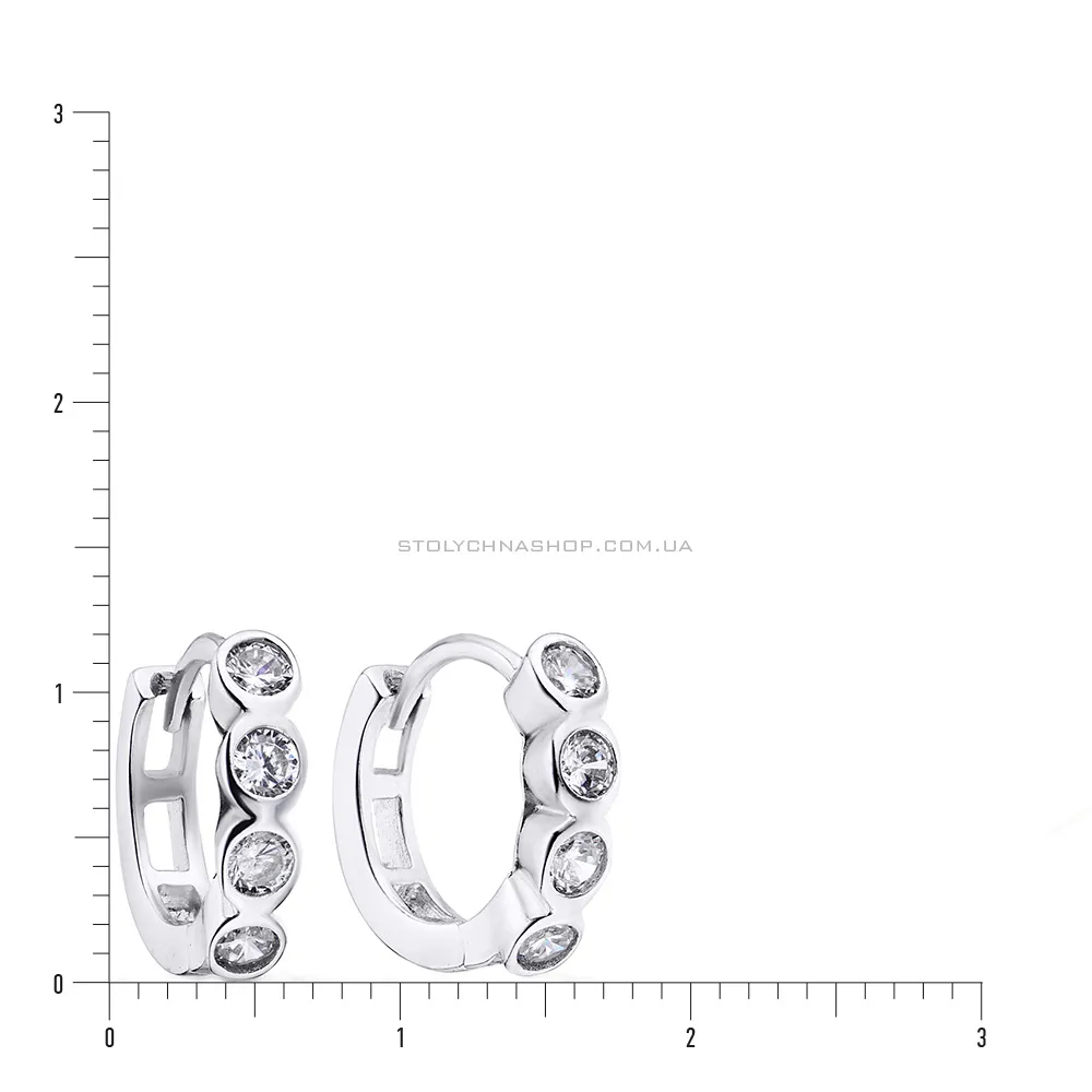 Срібні сережки з фіанітами (арт. 7502/3160)