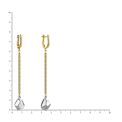 Золоті сережки з підвісками (арт. 105005ж)