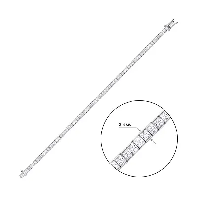 Срібний браслет з фіанітами (арт. 7509/3839/2)