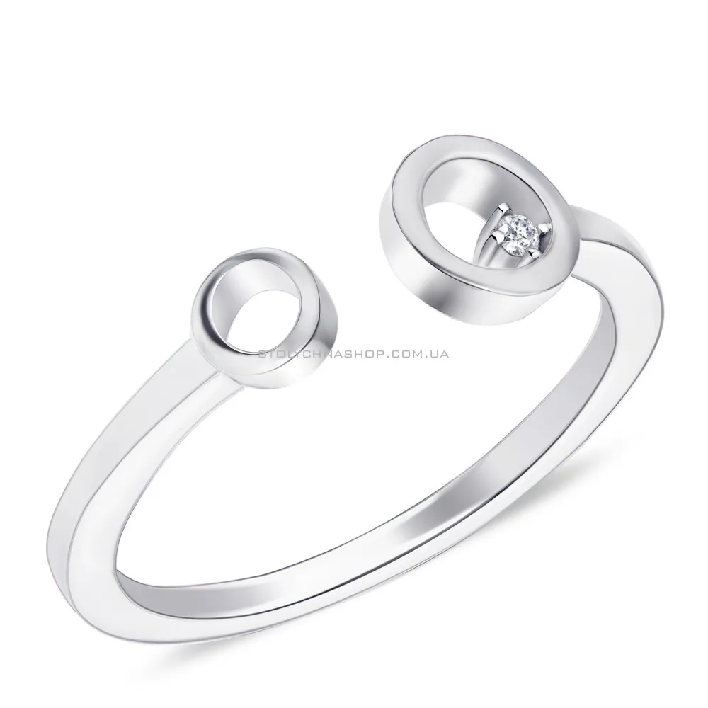 Серебряное кольцо с фианитом (арт. 7501/4238) - цена