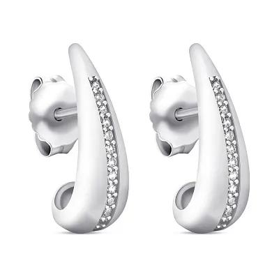 Серебряные серьги с фианитами (арт. 7518/7027)