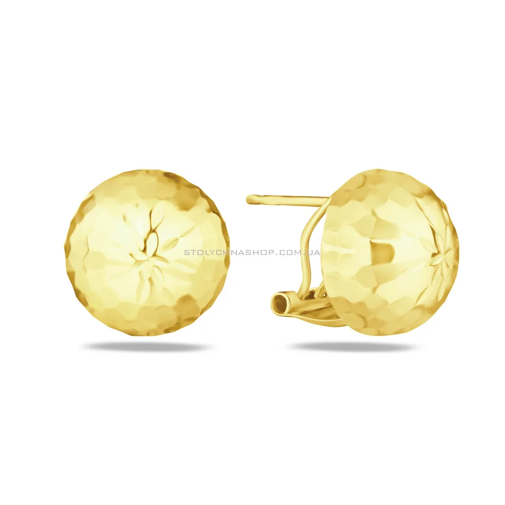 Золоті сережки «Кульки» (арт. 106733ж)