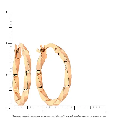 Золотые серьги-кольца (арт. 101211/20)