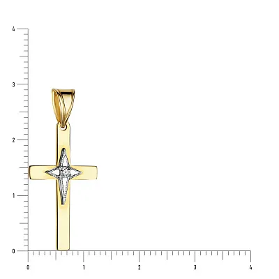 Золотая подвеска-крестик с фианитом (арт. 500165ж)