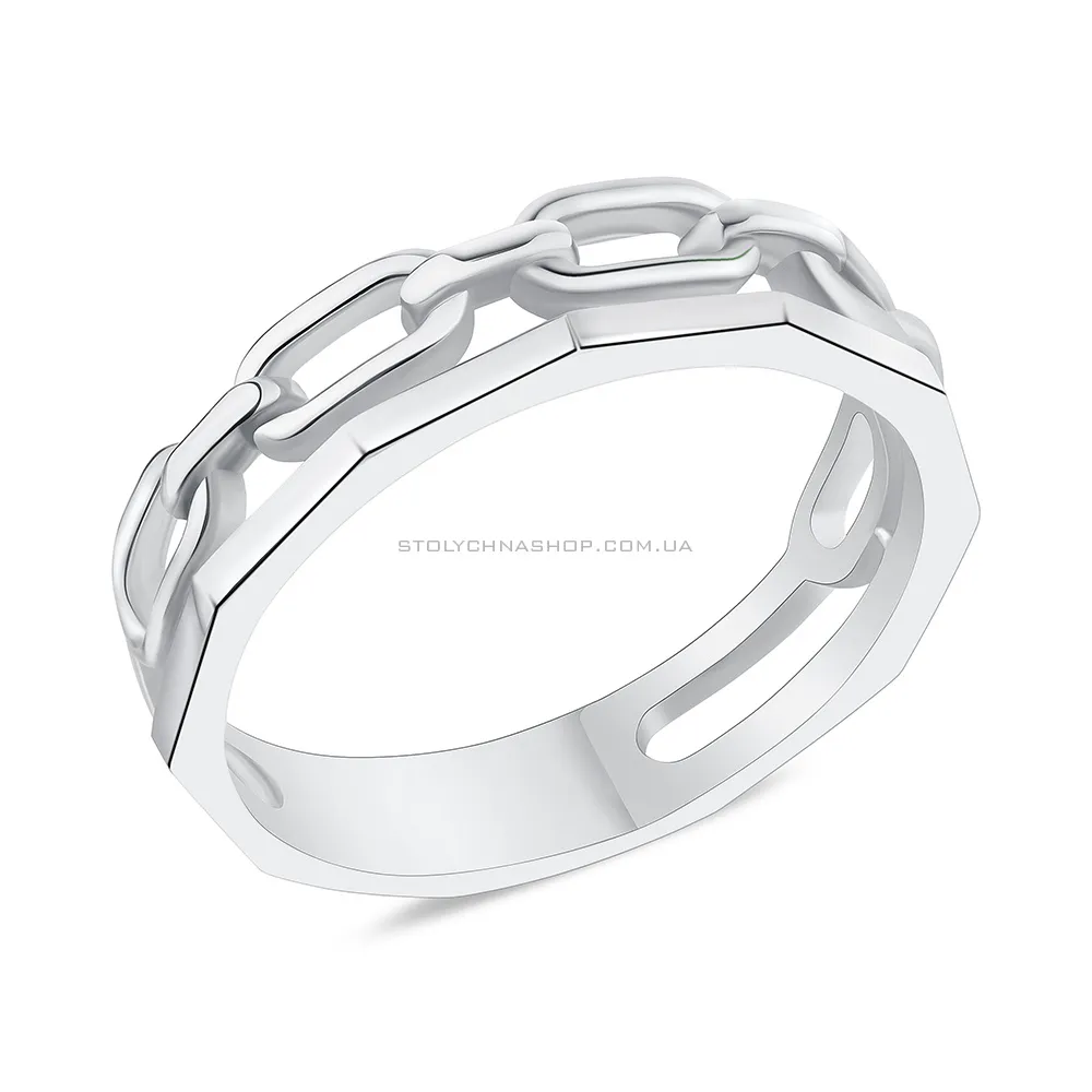 Подвійна каблучка Trendy Style зі срібла "Ланцюг"  (арт. 7501/5786) - цена