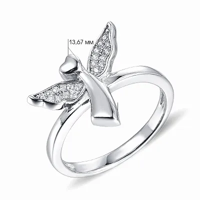 Серебряное кольцо «Ангел» с фианитами (арт. 7501/4267)