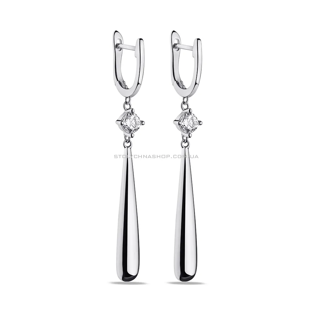 Срібні сережки з підвіскою (арт. 7502/9290) - цена
