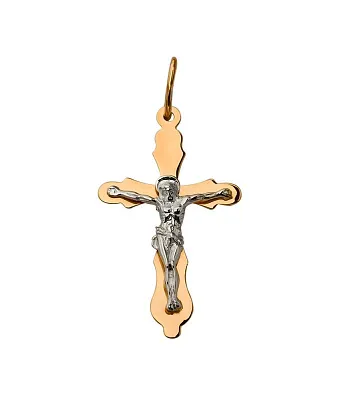 Золотой крестик с распятием  (арт. 512600)