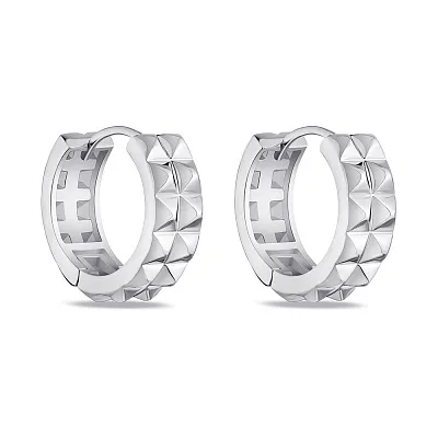 Сережки-кільця Trendy Style срібні без каміння  (арт. 7502/4785/15)